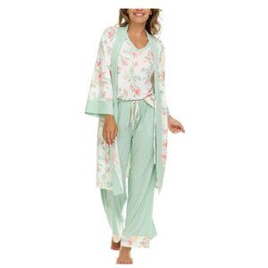 Flora Nikrooz Women's 3-piece PJ Set Green M